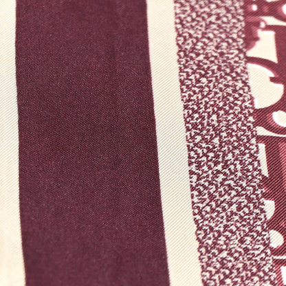 Christian Dior Silk Oblique Diortwin Square Scarf 90 Burgundy Navy Blue 6 of 9