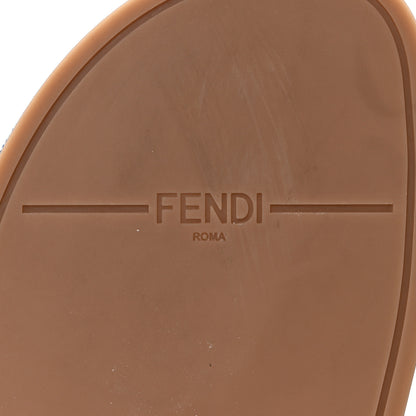 Fendi Denim Jacquard FF Womens Fendi Feel Buckled Slide Sandals 39.5 Blue 6 of 10