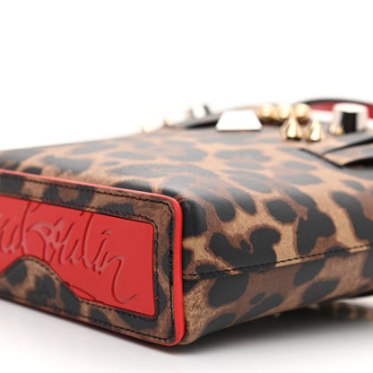 Christian Louboutin Calfskin Leopard Spike Studded Mini North South Cabata Tote Multicolor 7 of 7