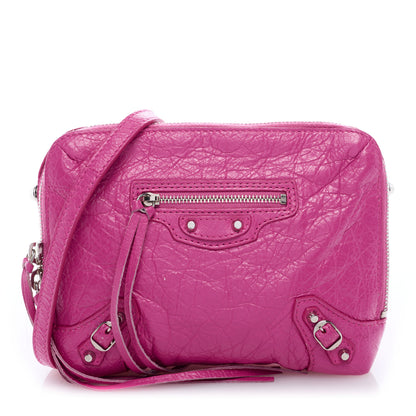 Balenciaga Agneau Arena Classic Silver Hardware XS Reporter Crossbody Rose Flamingo 1 of 8