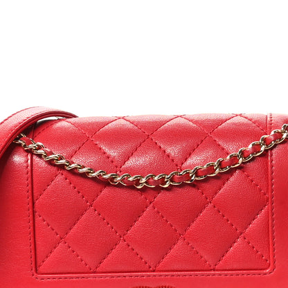 Chanel Sheepskin Quilted Medium Vintage Mademoiselle Flap Red 8 of 11