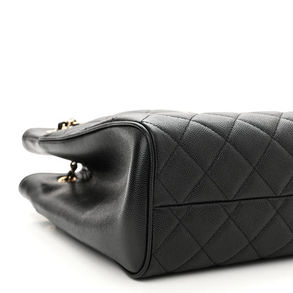 Chanel Caviar Quilted In Out Flap Shopping Tote Black 10 of 12