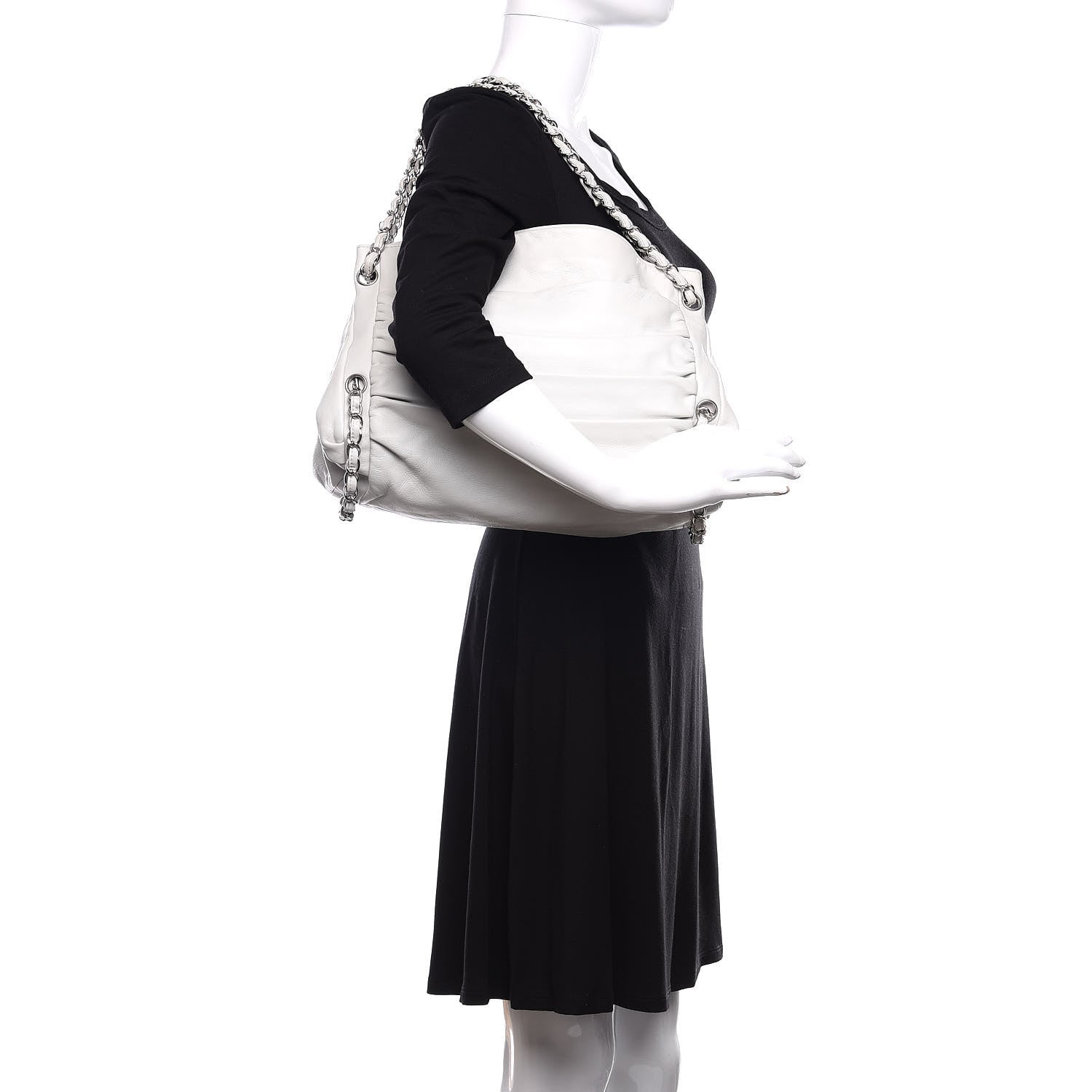 Chanel Lambskin Large Sharpei Bag White 2 of 10