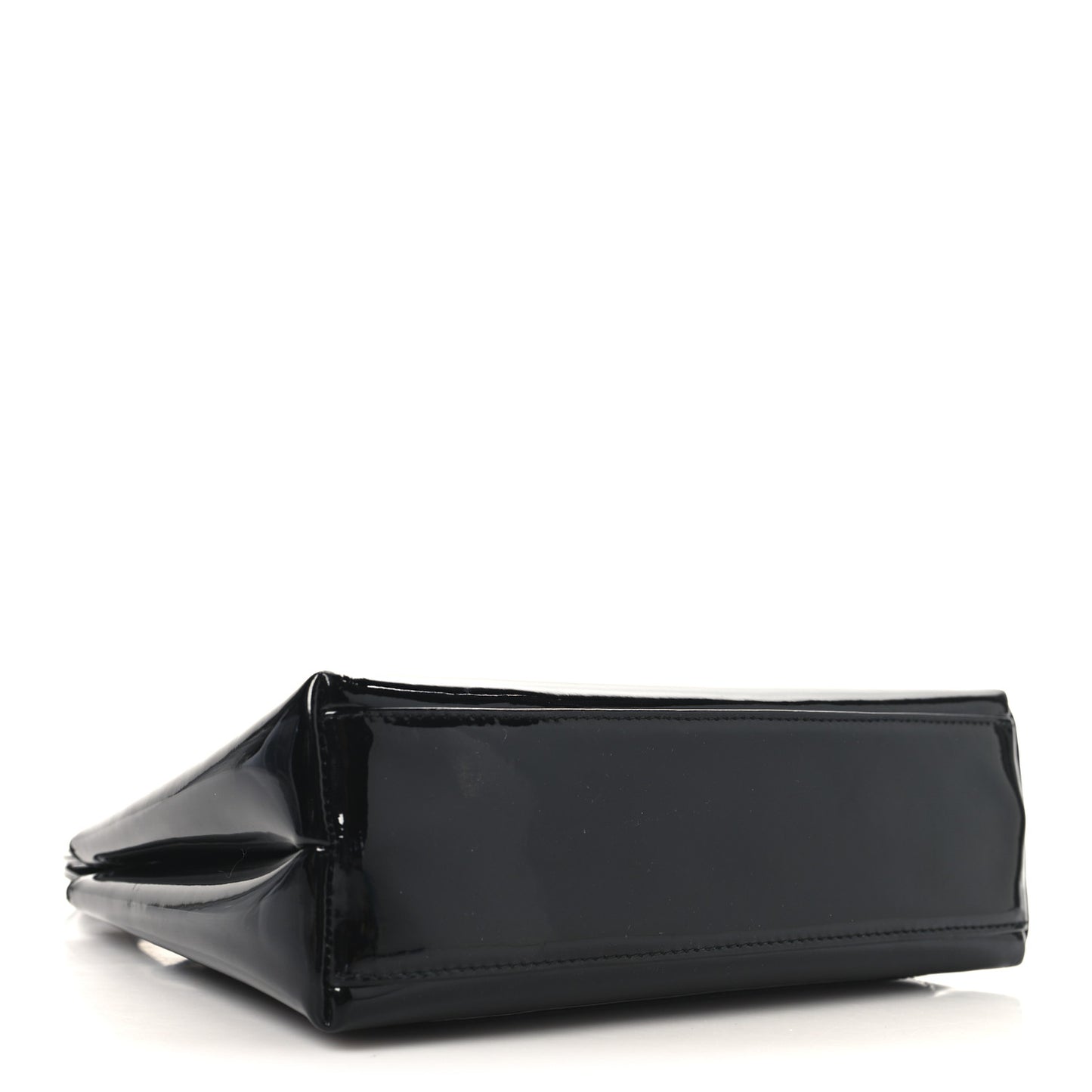 Patent Small Kelly Flap Bag Black