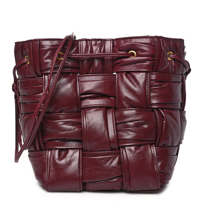 Bottega Veneta Calfskin Intrecciato Foulard Bucket Bag Barolo 1 of 10