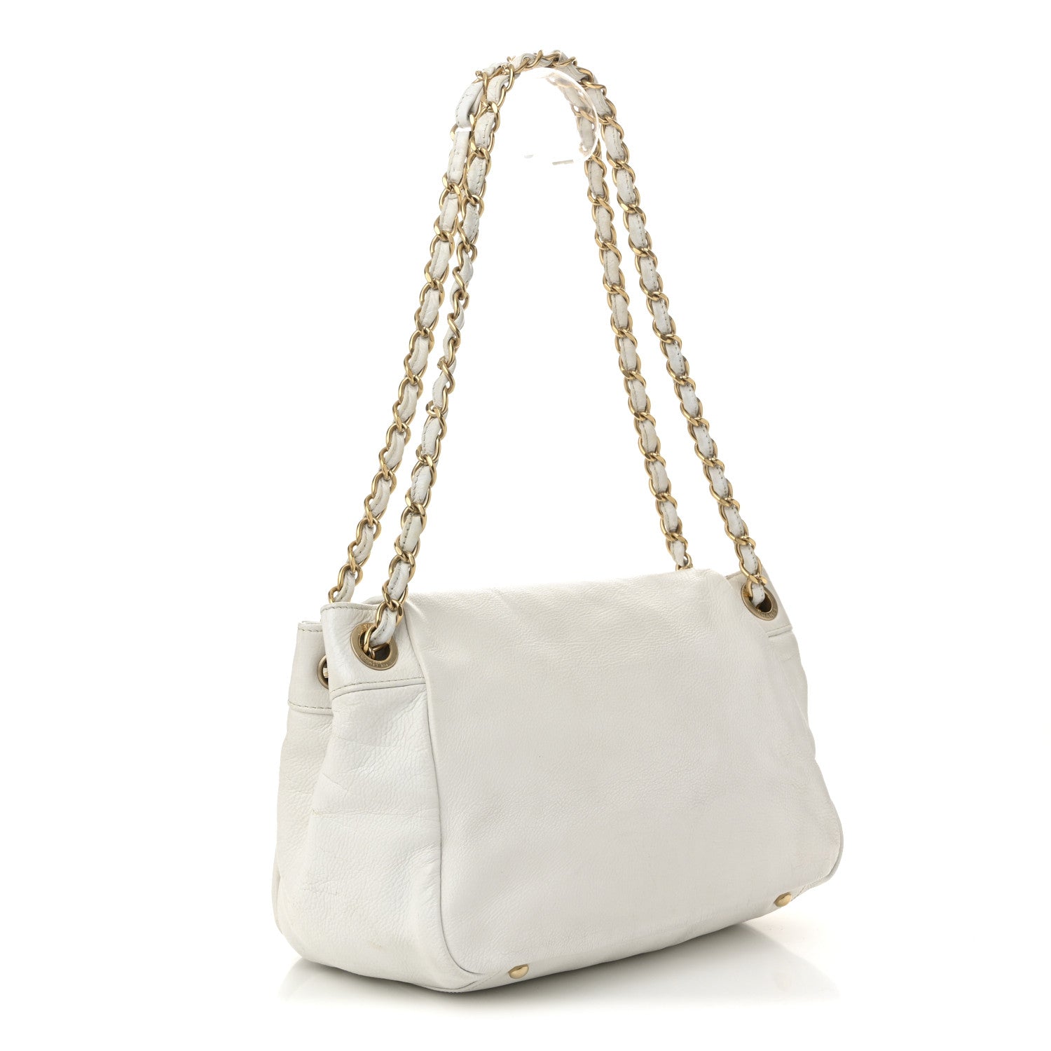Chanel Grained Calfskin Metal Mosaic Flap White 3 of 10