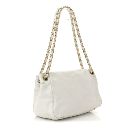 Chanel Grained Calfskin Metal Mosaic Flap White 3 of 10