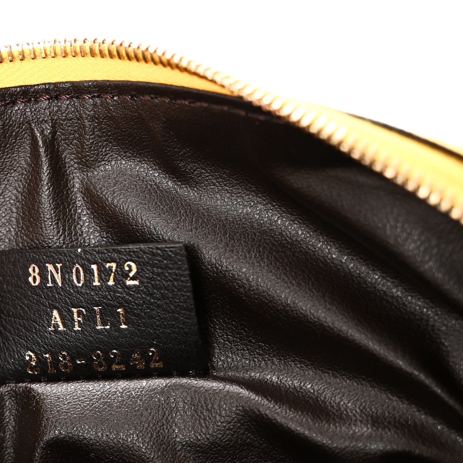 Fendi X SARAH COLEMAN Glazed Canvas Vitello King FF Vertigo Small Trapezoid Beauty Pouch Mimosa White 7 of 8