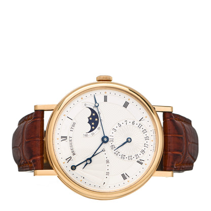Breguet 18K Yellow Gold Alligator 39mm Classique Moonphase Automatic Watch 7137BA/11/9V6 2 of 6