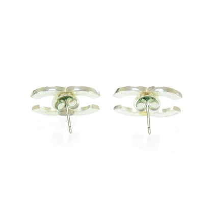 Chanel CC Earrings Silver 4 of 5