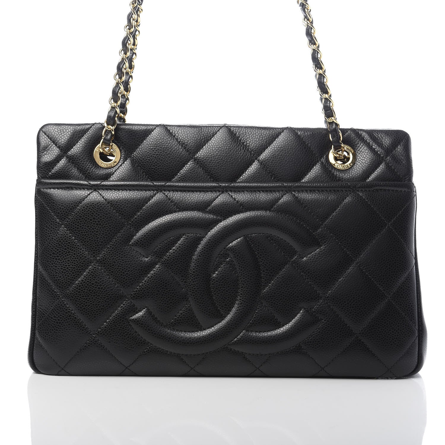 Chanel Caviar Quilted Timeless CC Soft Tote Black 10 of 10