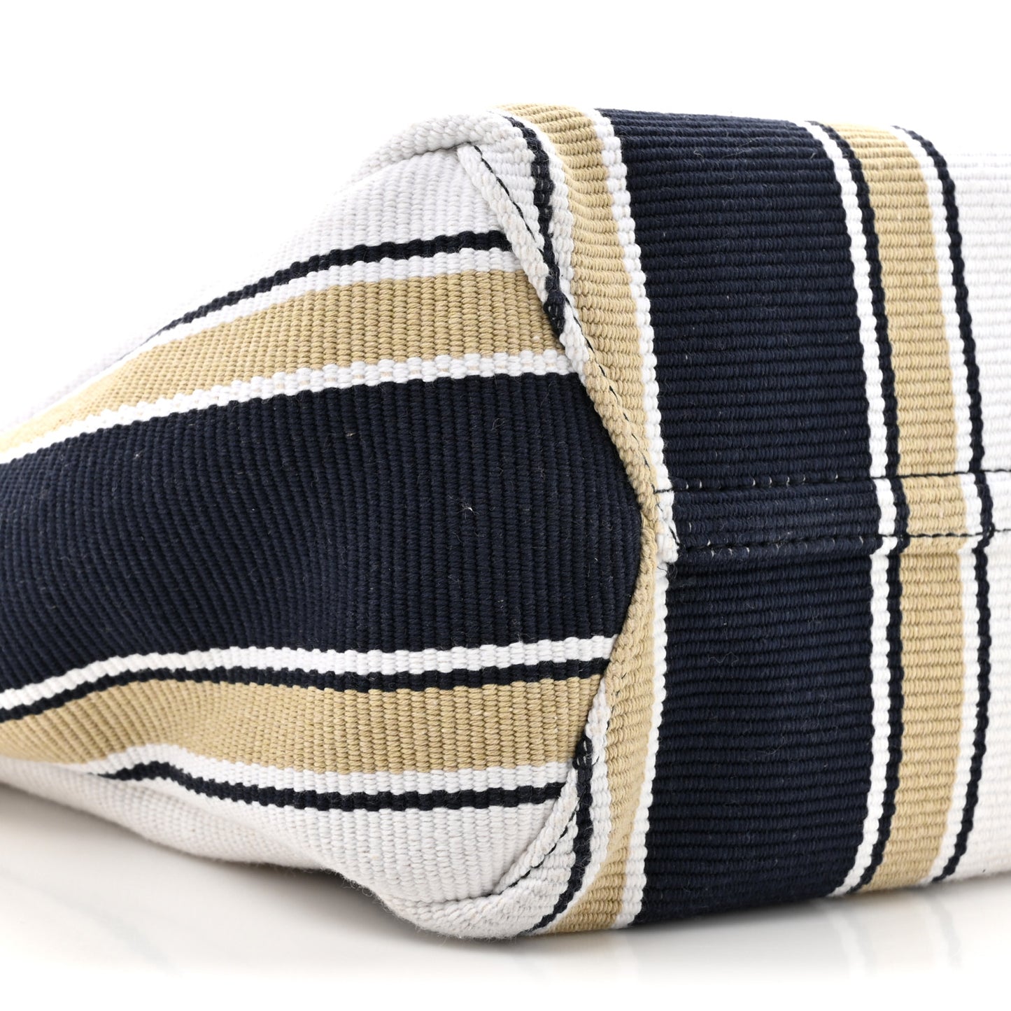 Cannete Canvas Striped Small Ivy Tote Blue Sabbia