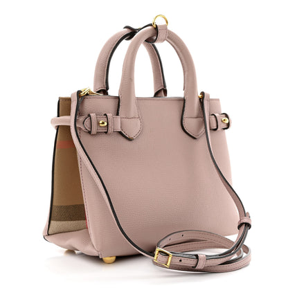 Burberry Grainy Calfskin House Check Baby Banner Tote Pale Orchid 3 of 13