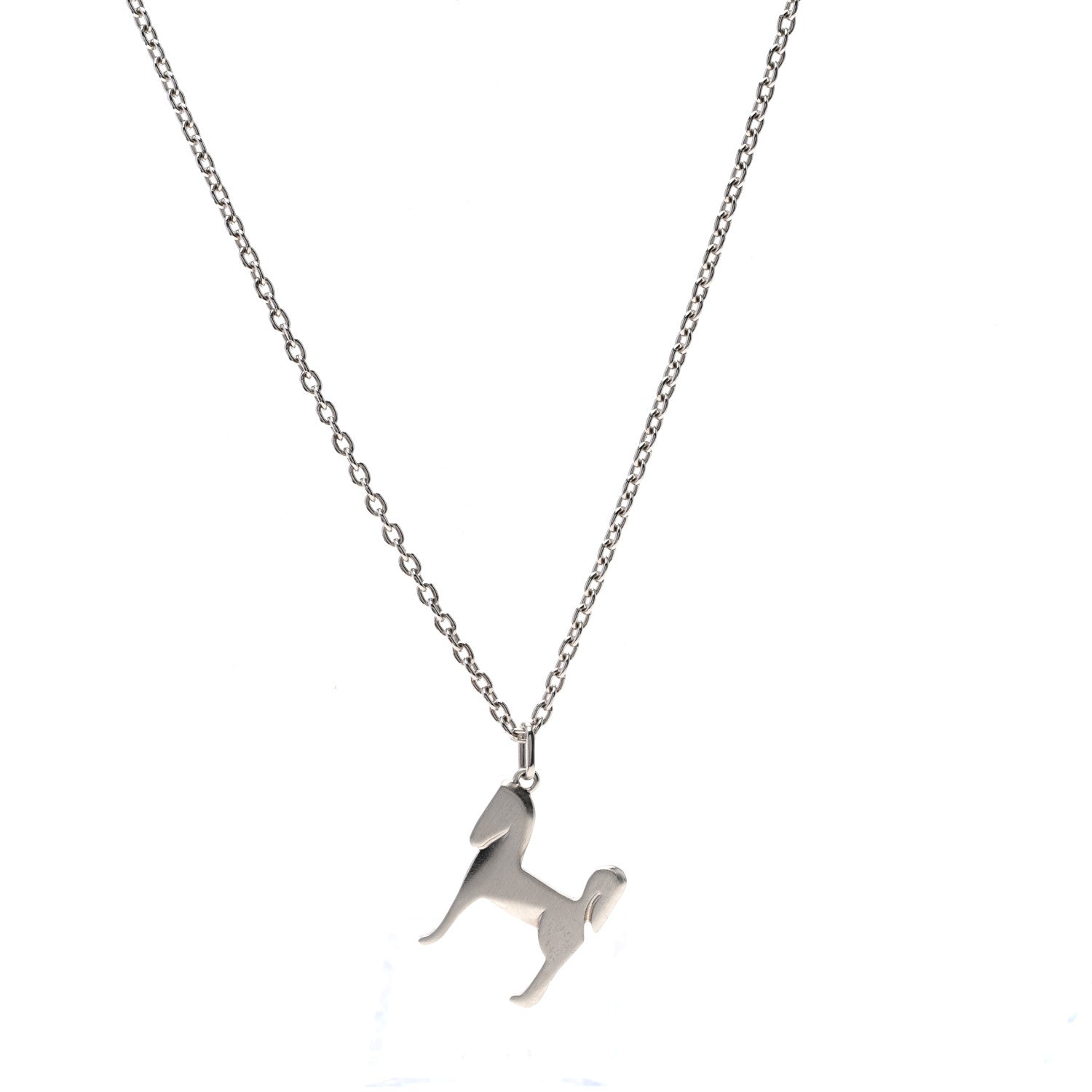 Hermes Palladium Panache Pendant Necklace 3 of 8