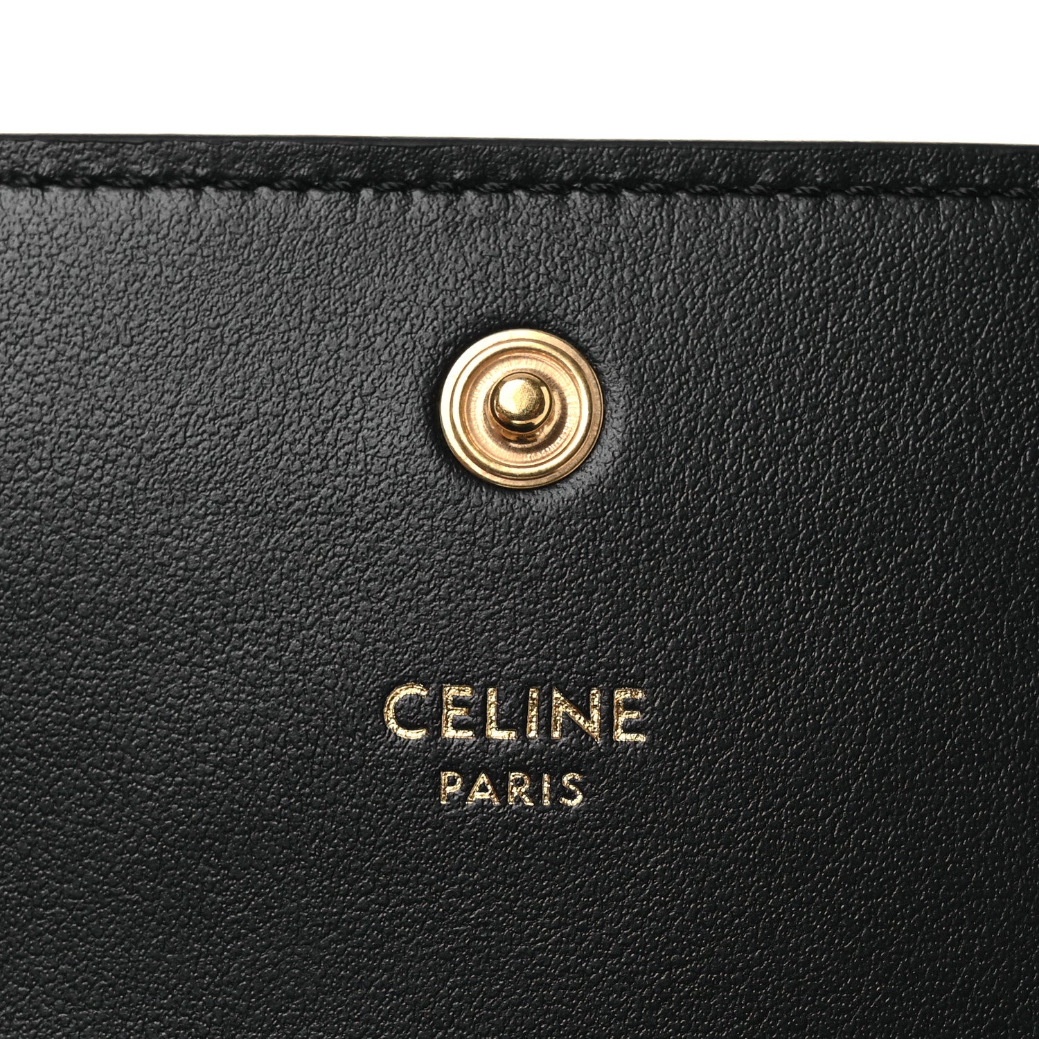 Celine Shiny Calfskin Triomphe Business Card Holder Black 7 of 9