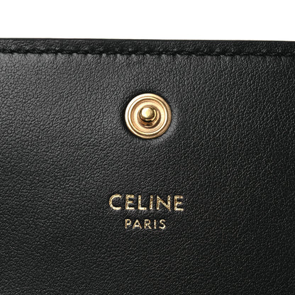 Celine Shiny Calfskin Triomphe Business Card Holder Black 7 of 9