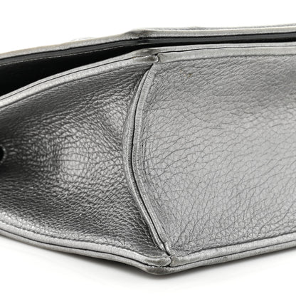 Christian Dior Metallic Grained Calfskin Medium Diorama Flap Bag Steel 8 of 15