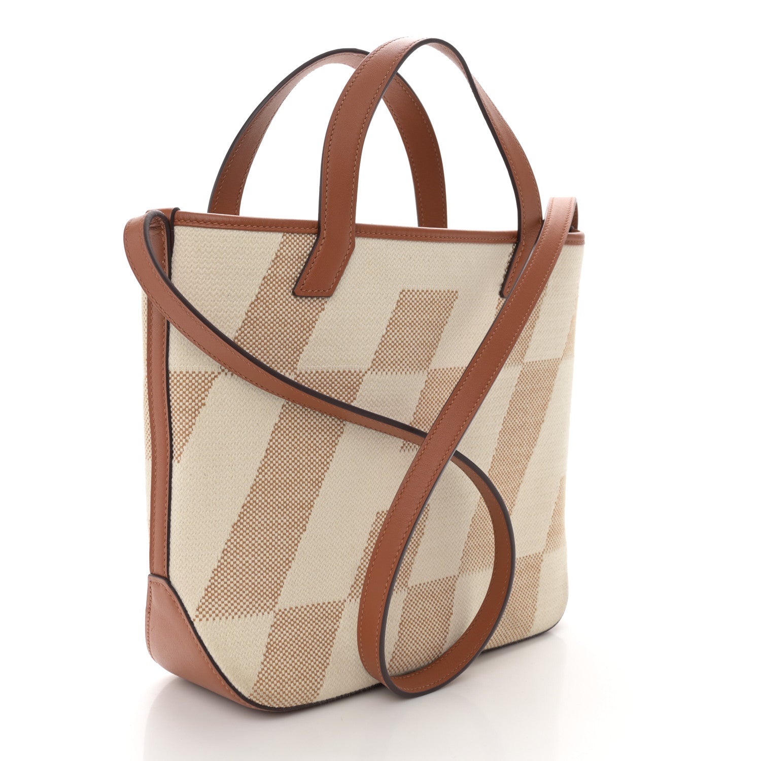Hermes Swift Toile H Cabas H En Biais 27 Ecru Naturel Gold 3 of 11