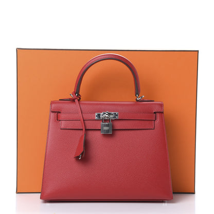 Hermes Epsom Kelly Sellier 25 Rouge Casaque 10 of 10