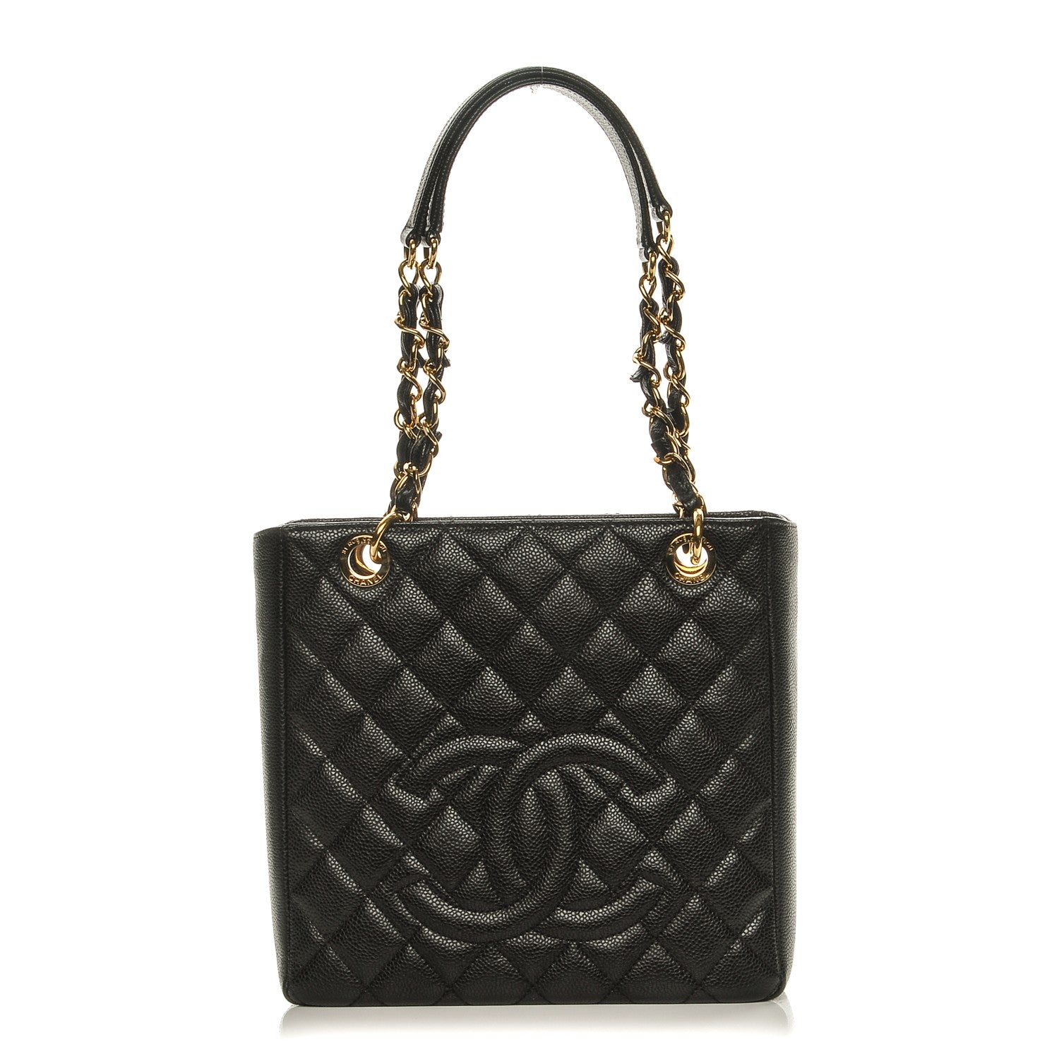 Chanel Caviar Quilted Petit Shopping Tote PST Black 1 of 8