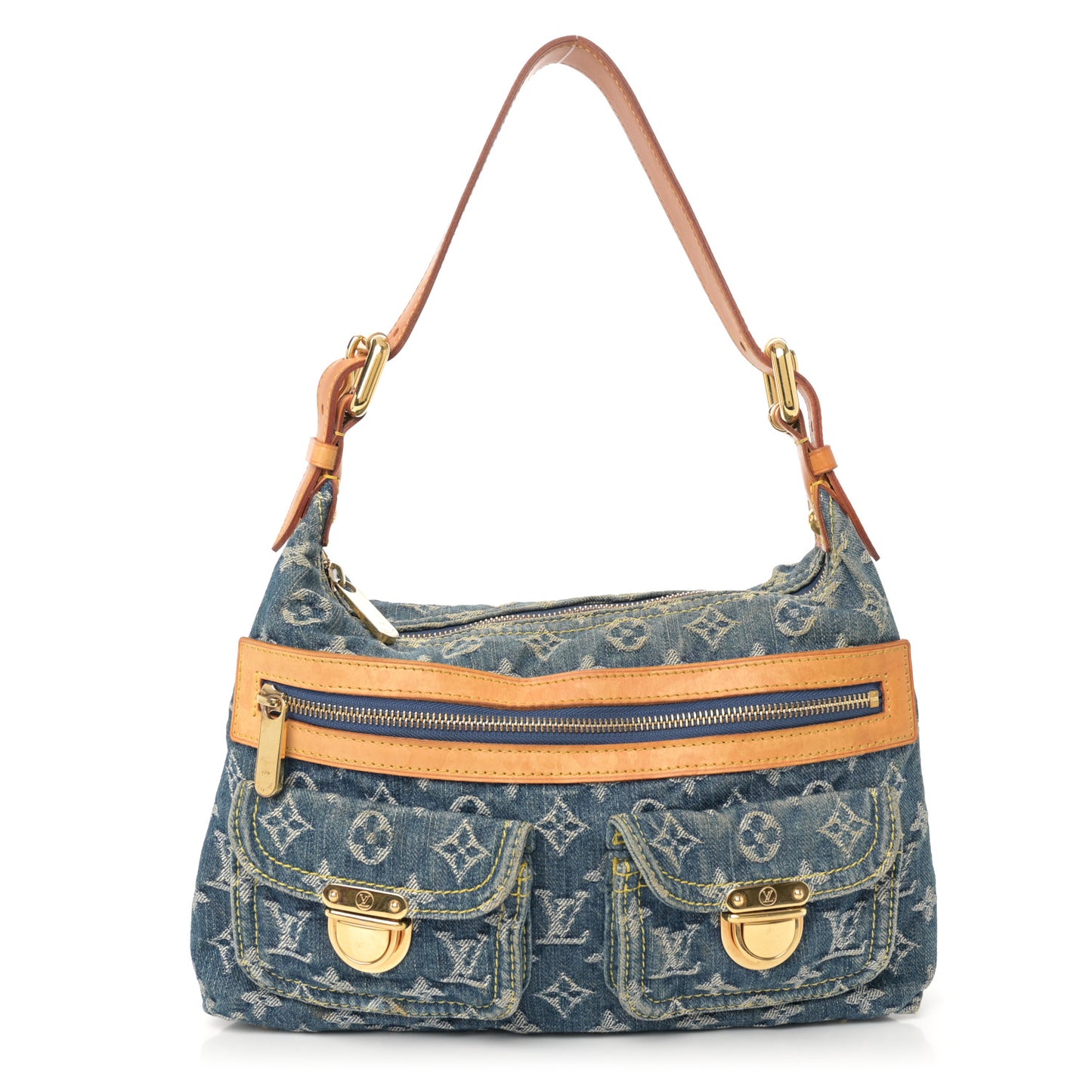 Monogram Denim Baggy PM Blue