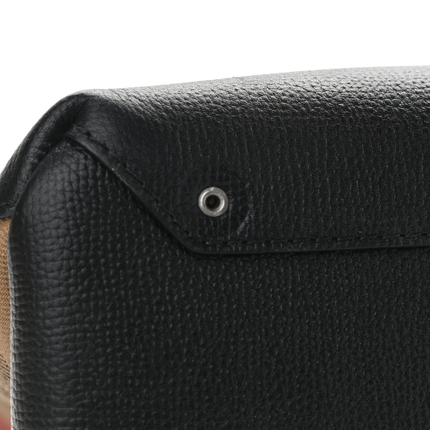 Burberry Grainy Calfskin House Check Medium Banner Tote Black 11 of 11