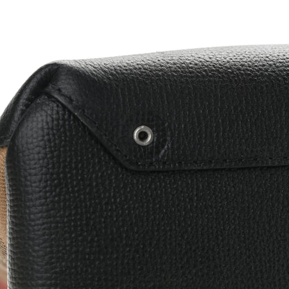 Burberry Grainy Calfskin House Check Medium Banner Tote Black 11 of 11