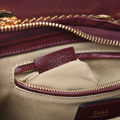 Chloe Suede Calfskin Small Goldie Crossbody Bag Dark Velvet 8 of 9
