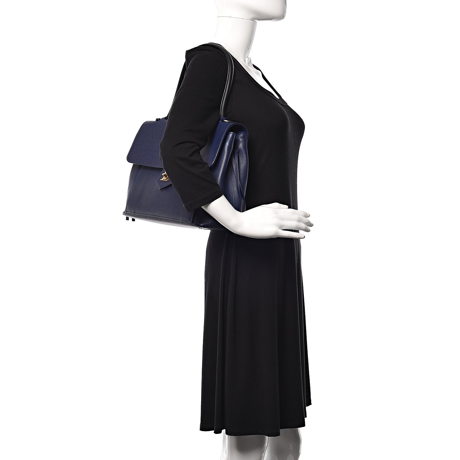 Louis Vuitton Calfskin Lockme PM Iris 2 of 9