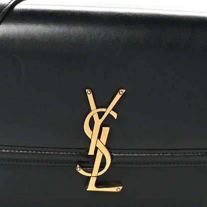 Saint Laurent Box Calfskin Monogram Medium Solferino Satchel Black 8 of 10