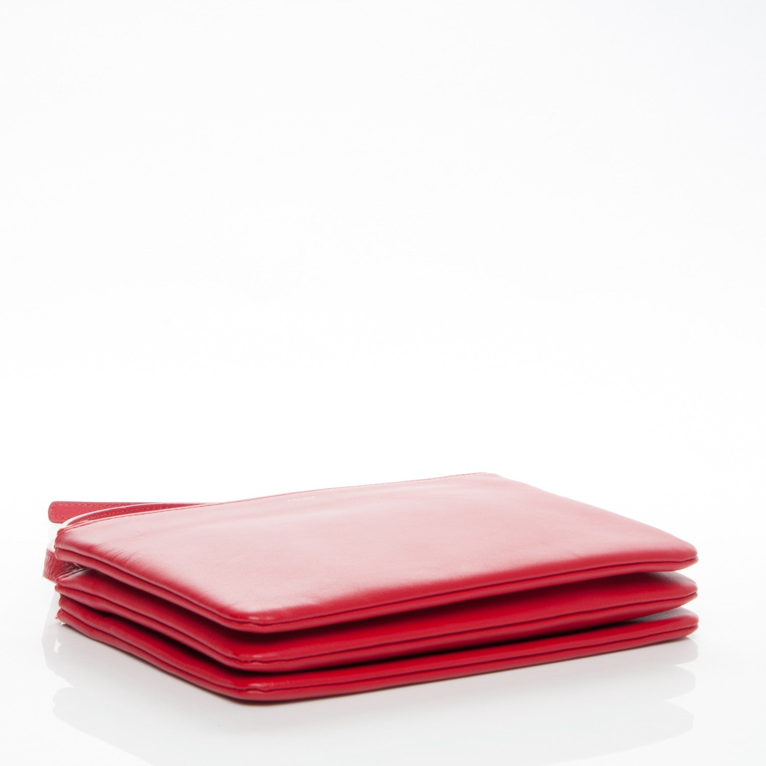 Celine Lambskin Small Trio Crossbody Bag Red 4 of 6