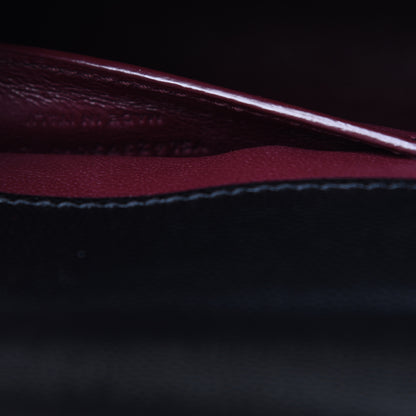 Saint Laurent Grain de Poudre Mini Classic Monogram Cassandra Top Handle Black Rouge Legion 10 of 15