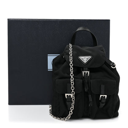 Prada Nylon Vela Mini Crossbody Backpack Black 12 of 12