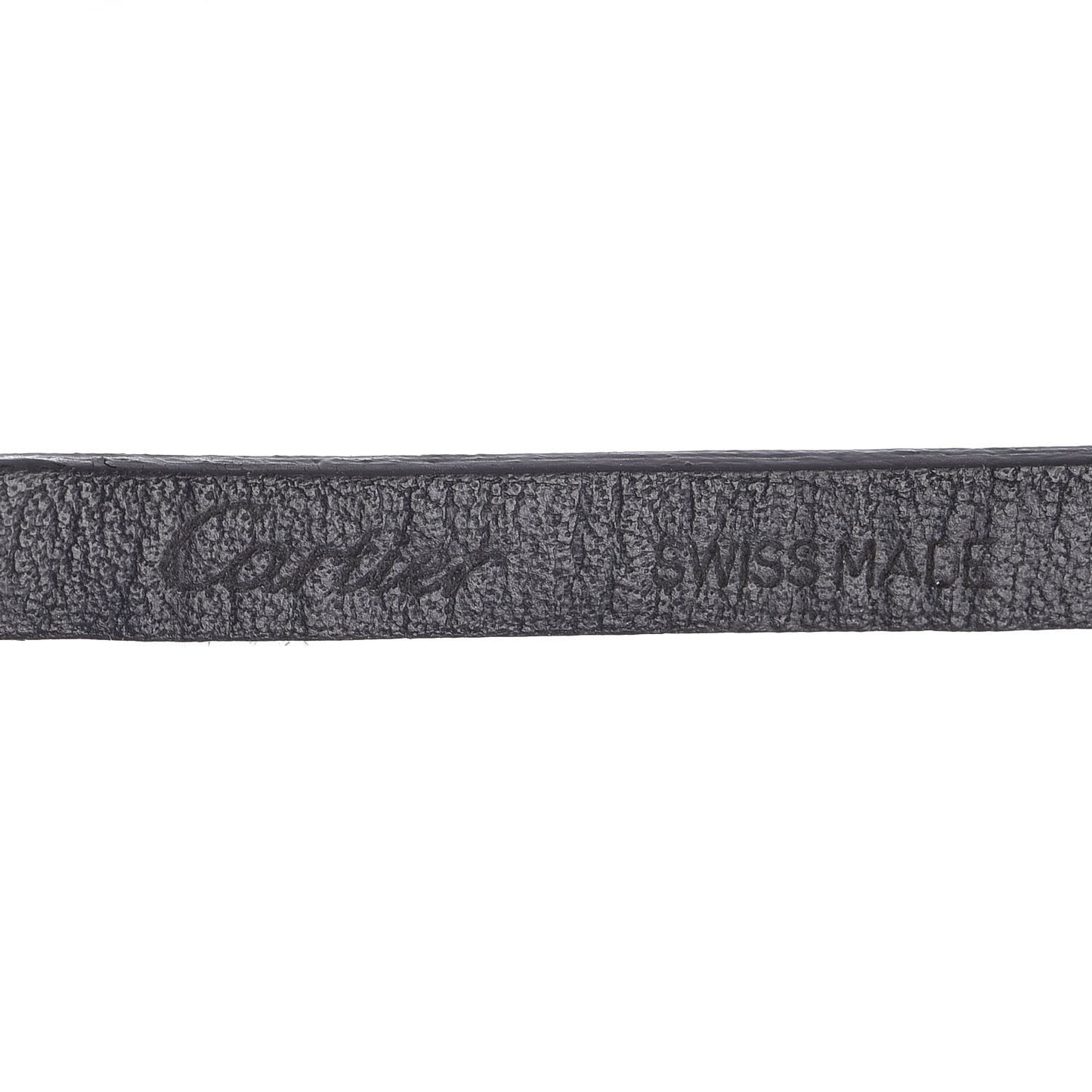 18K White Gold Calfskin 3 Motif LOVE Bracelet Black