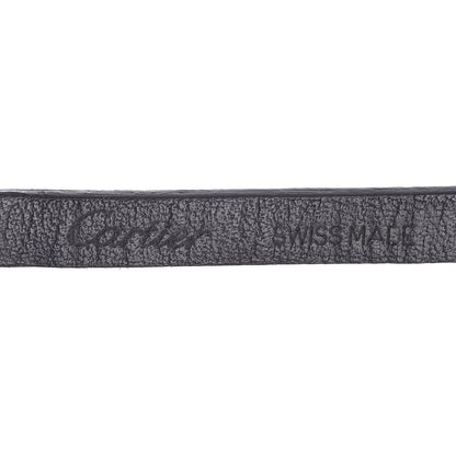 Cartier 18K White Gold Calfskin 3 Motif LOVE Bracelet Black 4 of 10