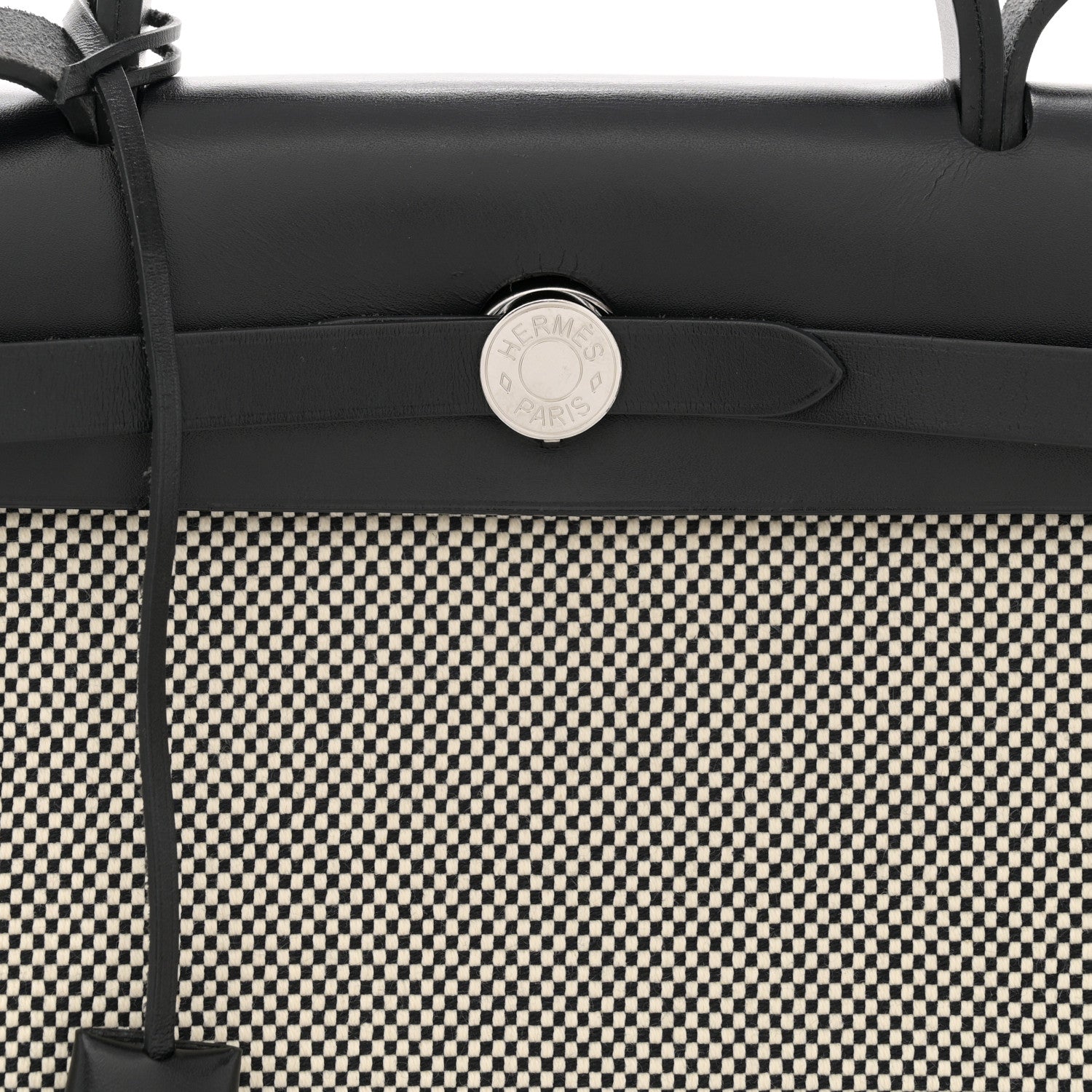 Hermes Vache Hunter Criss Viking Herbag Zip Retourne 31 PM Ecru Black 9 of 14