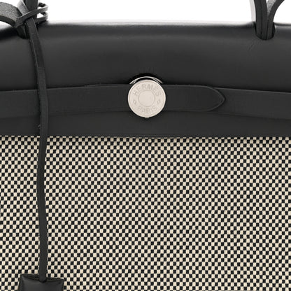 Hermes Vache Hunter Criss Viking Herbag Zip Retourne 31 PM Ecru Black 9 of 14