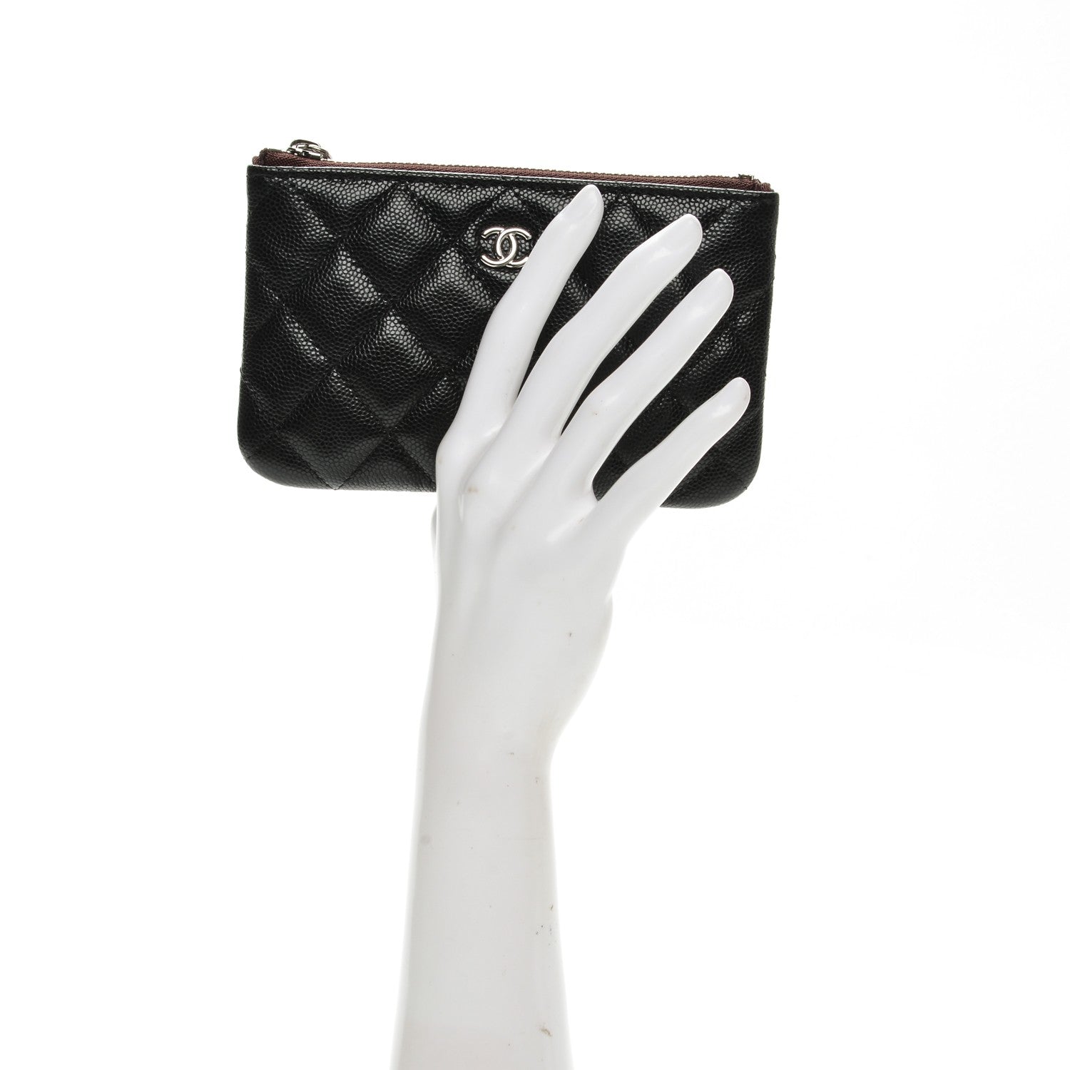 Chanel Caviar Quilted Small Cosmetic Case Black 2 of 7
