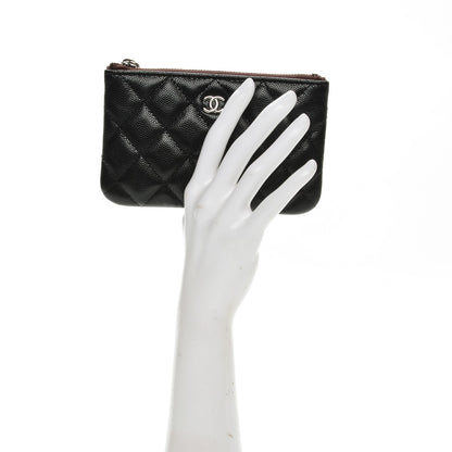 Chanel Caviar Quilted Small Cosmetic Case Black 2 of 7