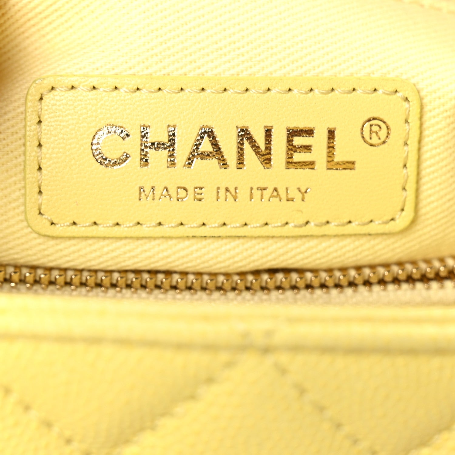 Chanel Caviar Quilted Small Coco Handle Flap Yellow 7 of 10