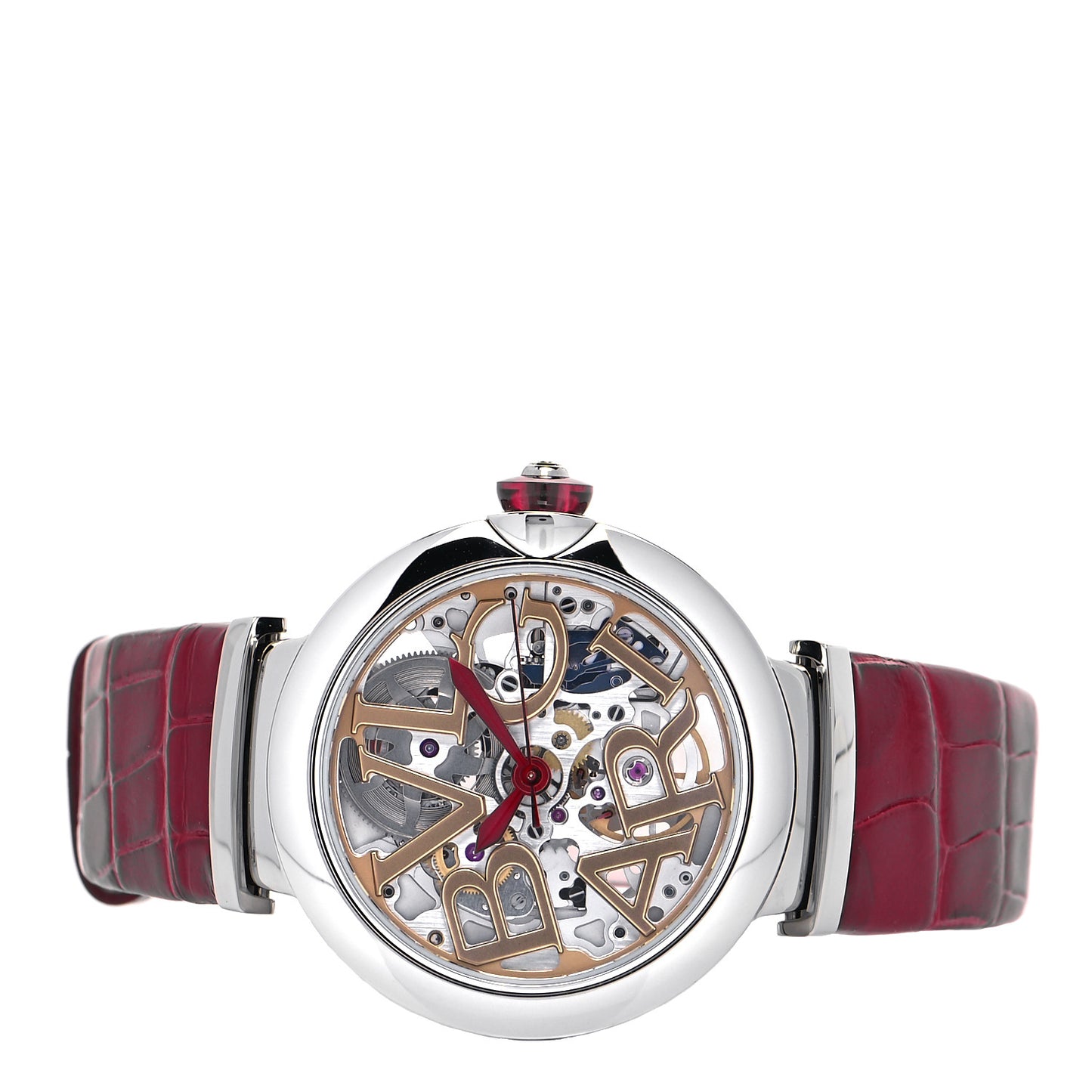 BVLGARI Stainless Steel Alligator 33mm Lucea Automatic Watch