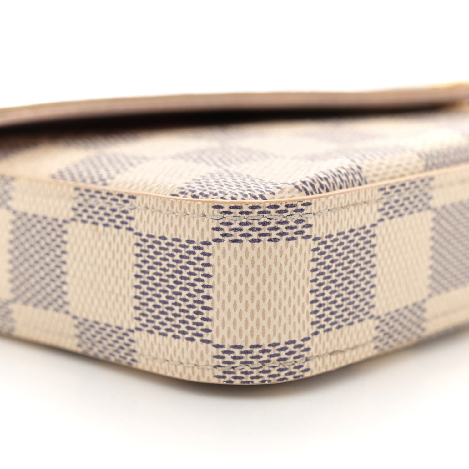 Louis Vuitton Damier Azur Pochette Felicie Chain Wallet Rose Ballerine 10 of 12