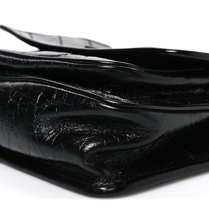 Saint Laurent Crinkled Calfskin Matelasse Monogram Baby Niki Chain Satchel Black 10 of 10