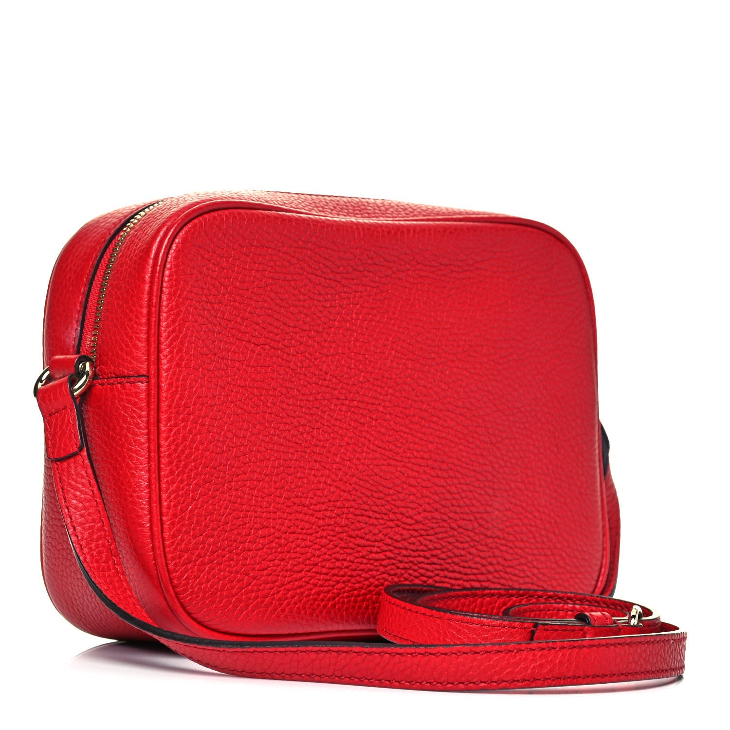 Gucci Pebbled Calfskin Small Soho Disco Bag Tabasco Red 3 of 9