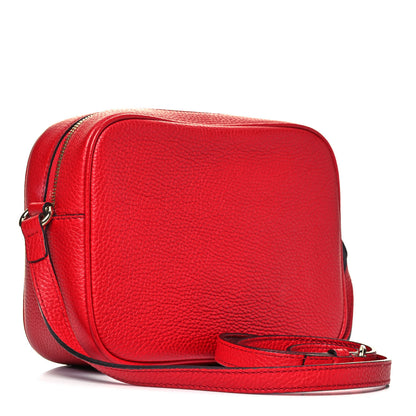 Gucci Pebbled Calfskin Small Soho Disco Bag Tabasco Red 3 of 9