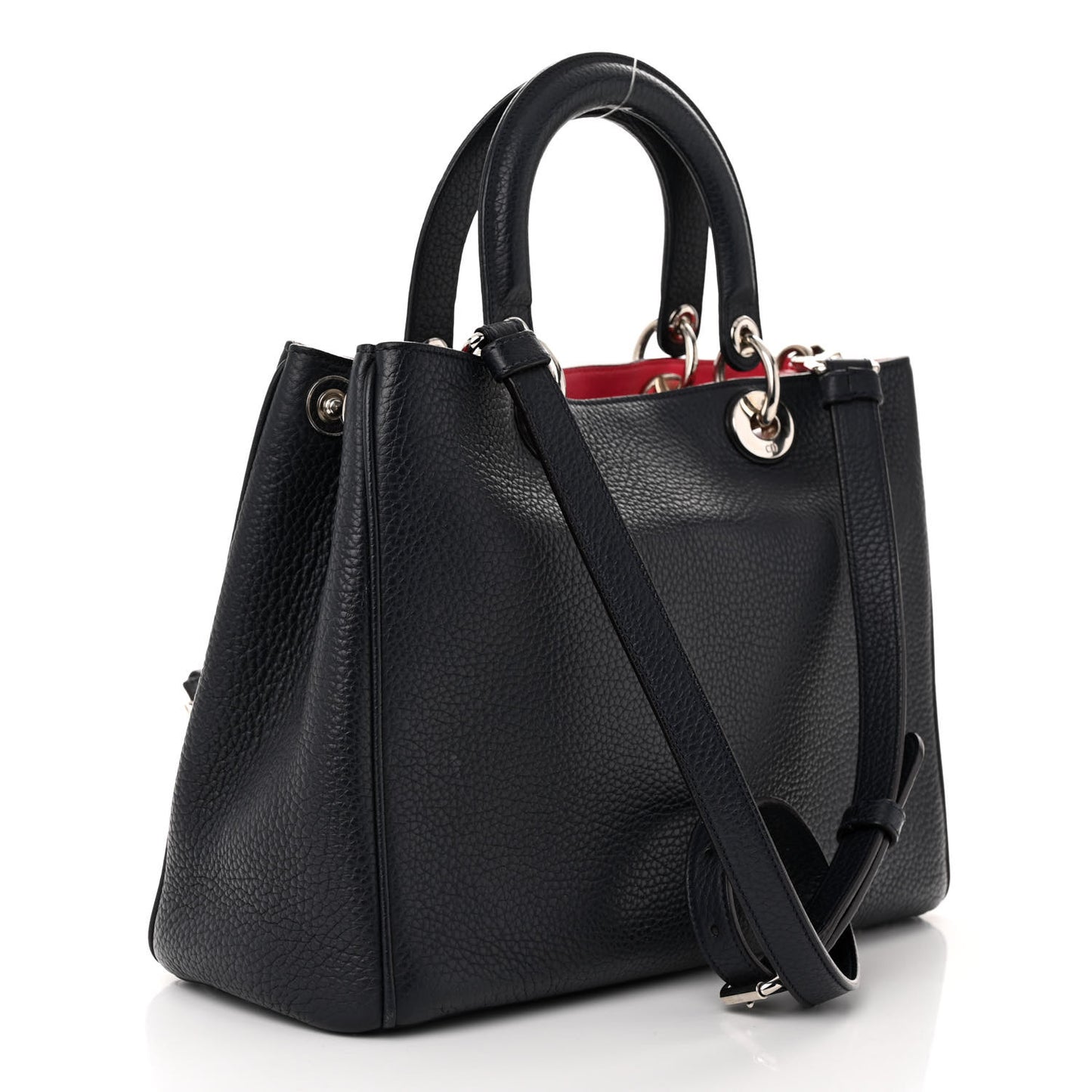 Bullcalf Medium Diorissimo Tote Navy Fuchsia