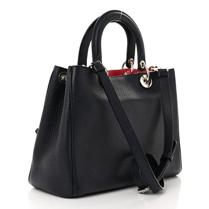 Christian Dior Bullcalf Medium Diorissimo Tote Navy Fuchsia 4 of 15