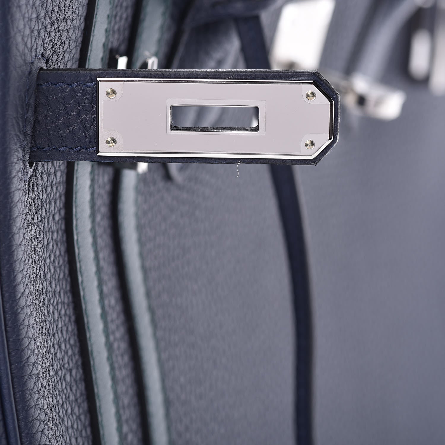 Hermes Togo Swift Officier Birkin 30 Bleu Nuit Vert Cypress 21 of 39