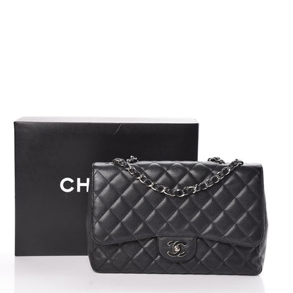 Chanel Caviar Quilted Jumbo Single Flap Black 13 of 13