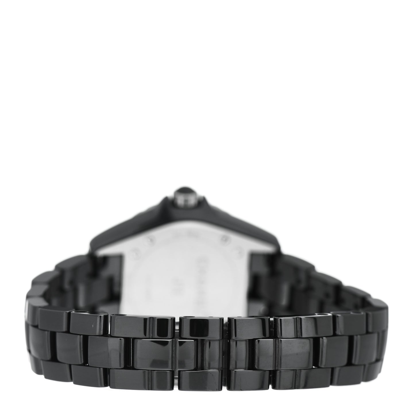 Stainless Steel Ceramic Diamond Bezel 29mm J12 Quartz Watch Black